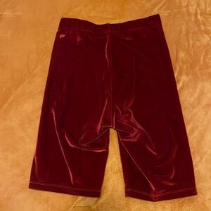 Fabletics Red Velvet Bike Shorts Size S